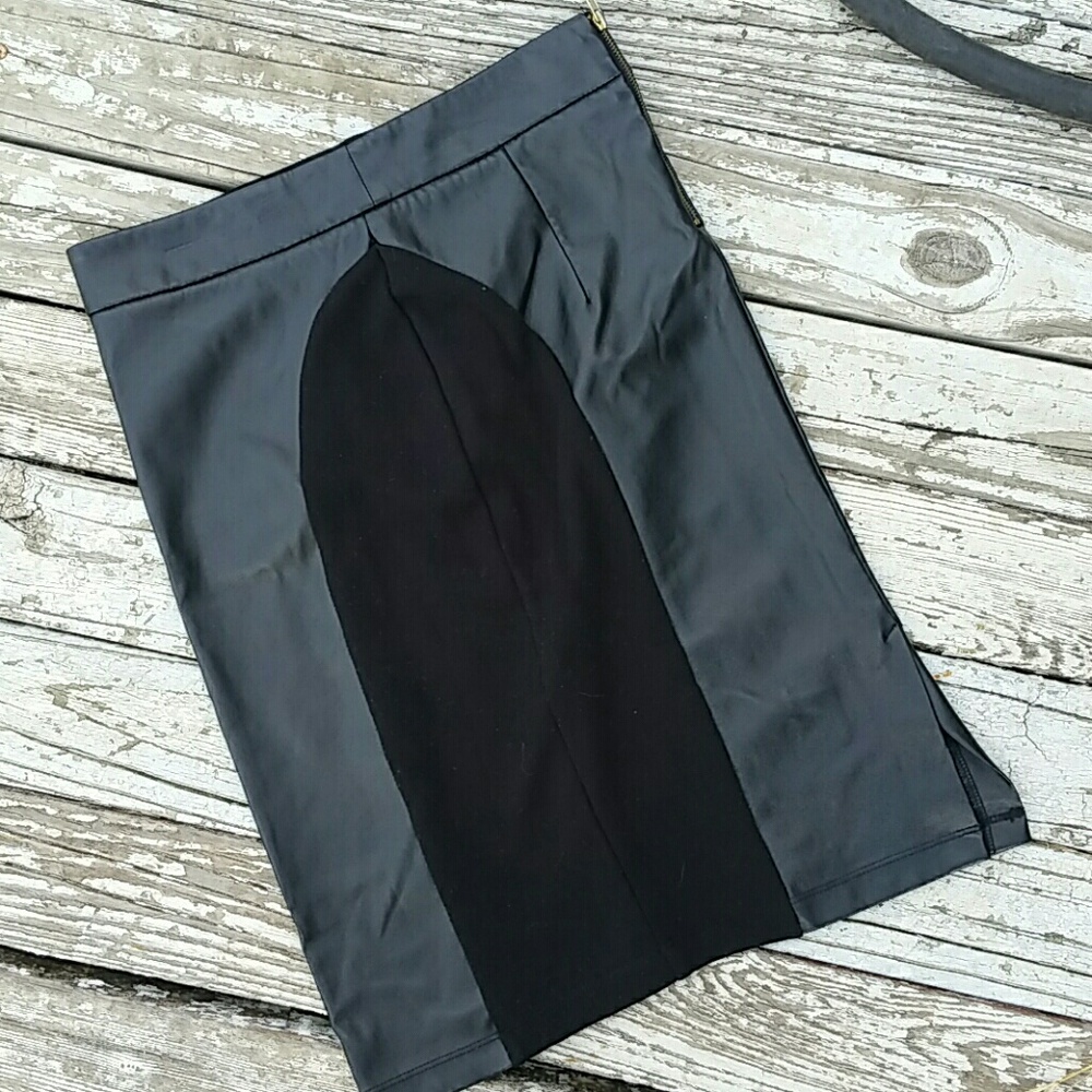 Black faux leather skirt size small